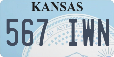 KS license plate 567IWN