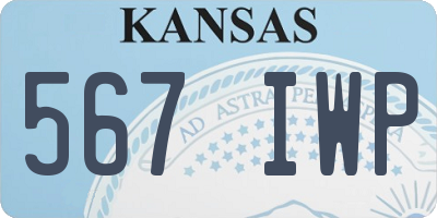 KS license plate 567IWP