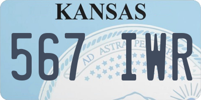 KS license plate 567IWR