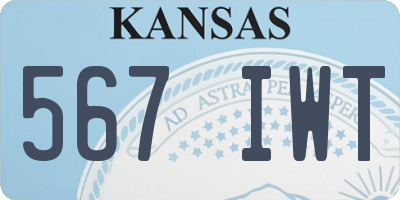 KS license plate 567IWT