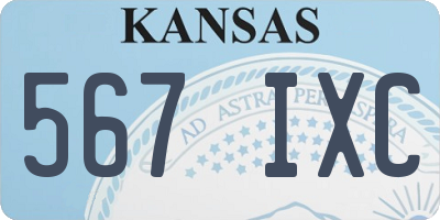 KS license plate 567IXC
