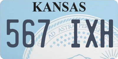 KS license plate 567IXH