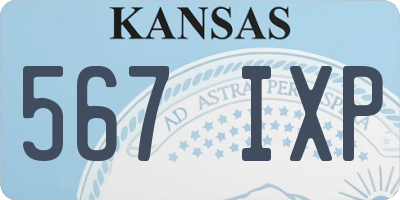 KS license plate 567IXP