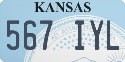 KS license plate 567IYL