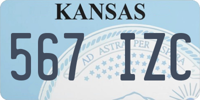 KS license plate 567IZC