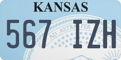 KS license plate 567IZH