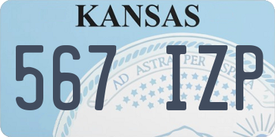KS license plate 567IZP