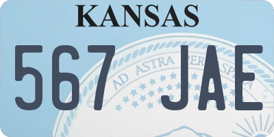 KS license plate 567JAE