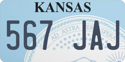 KS license plate 567JAJ