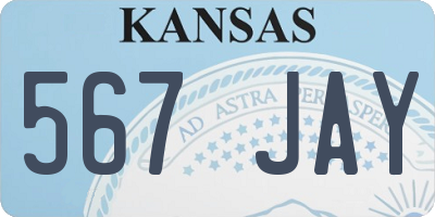 KS license plate 567JAY