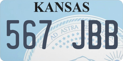 KS license plate 567JBB