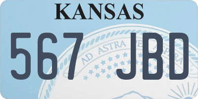 KS license plate 567JBD