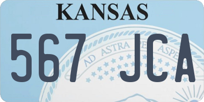 KS license plate 567JCA