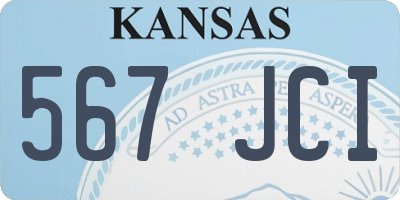 KS license plate 567JCI