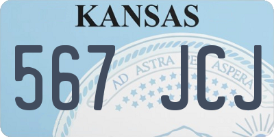 KS license plate 567JCJ