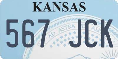KS license plate 567JCK