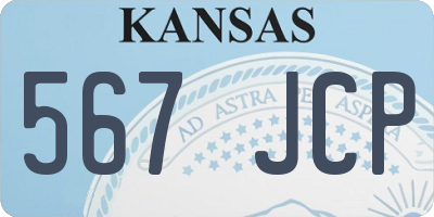 KS license plate 567JCP