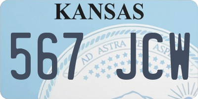 KS license plate 567JCW