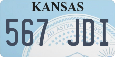 KS license plate 567JDI