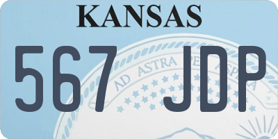 KS license plate 567JDP