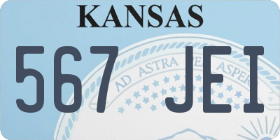 KS license plate 567JEI