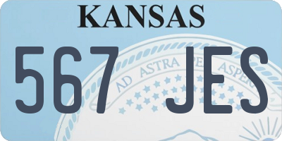 KS license plate 567JES
