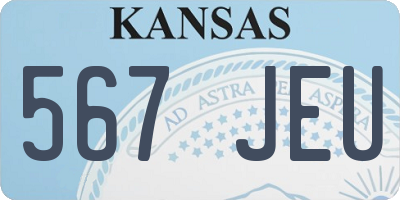 KS license plate 567JEU