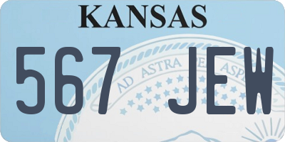 KS license plate 567JEW