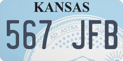 KS license plate 567JFB