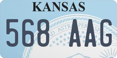 KS license plate 568AAG