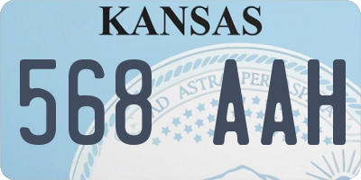 KS license plate 568AAH