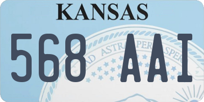 KS license plate 568AAI