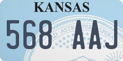 KS license plate 568AAJ