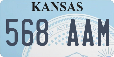 KS license plate 568AAM