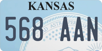 KS license plate 568AAN