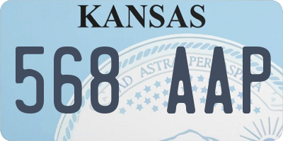 KS license plate 568AAP