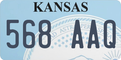 KS license plate 568AAQ
