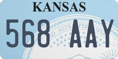 KS license plate 568AAY