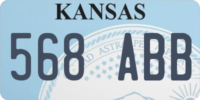 KS license plate 568ABB
