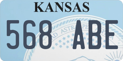 KS license plate 568ABE
