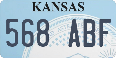 KS license plate 568ABF