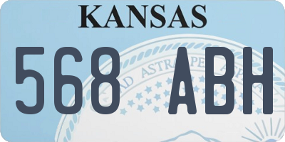 KS license plate 568ABH