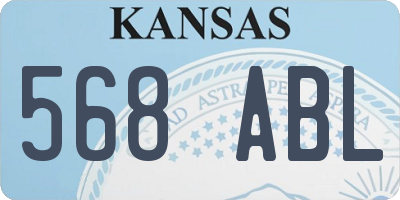 KS license plate 568ABL