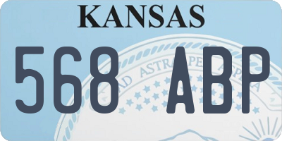 KS license plate 568ABP