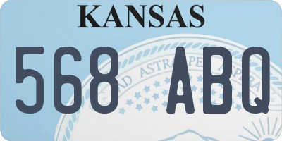 KS license plate 568ABQ