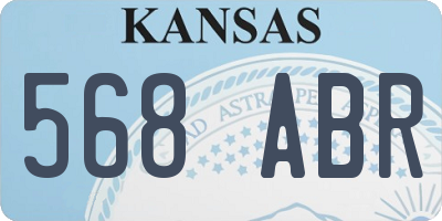 KS license plate 568ABR