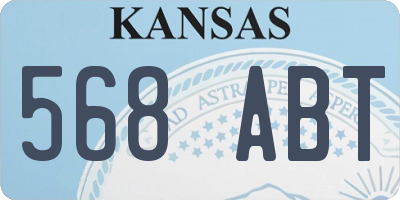 KS license plate 568ABT