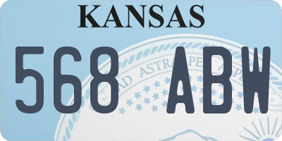 KS license plate 568ABW