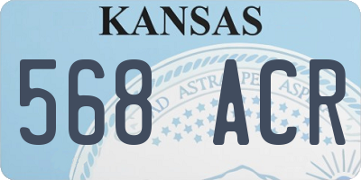 KS license plate 568ACR