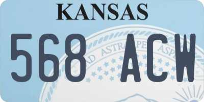 KS license plate 568ACW
